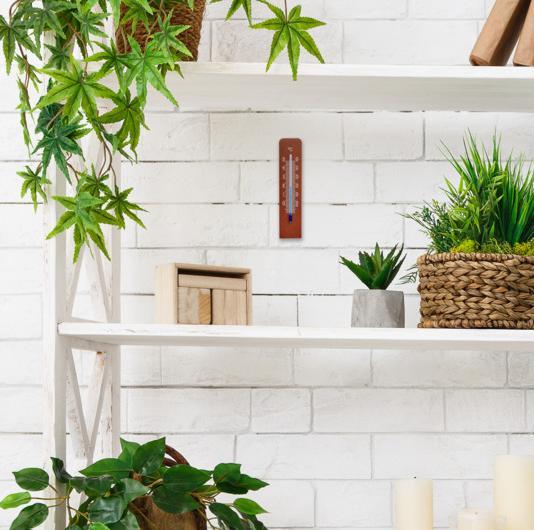 Actual product image TFA 12.1057.03 Analogue internal thermometer solid walnut wood