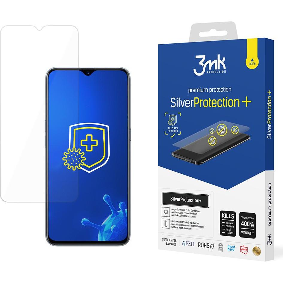 3MK Realme XT – SilverProtection+ (1 Stück, Realme XT), Smartphone Schutzfolie, Silber