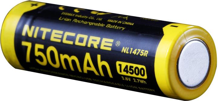 Produktbild Nitecore Li-Ion Akku Typ 14500 - 750mAh - NL1475R