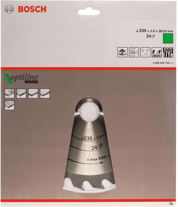Actual product image Bosch Professional Zubehör PRO Wood circular saw blade, 235 x 2.8 x 30 mm