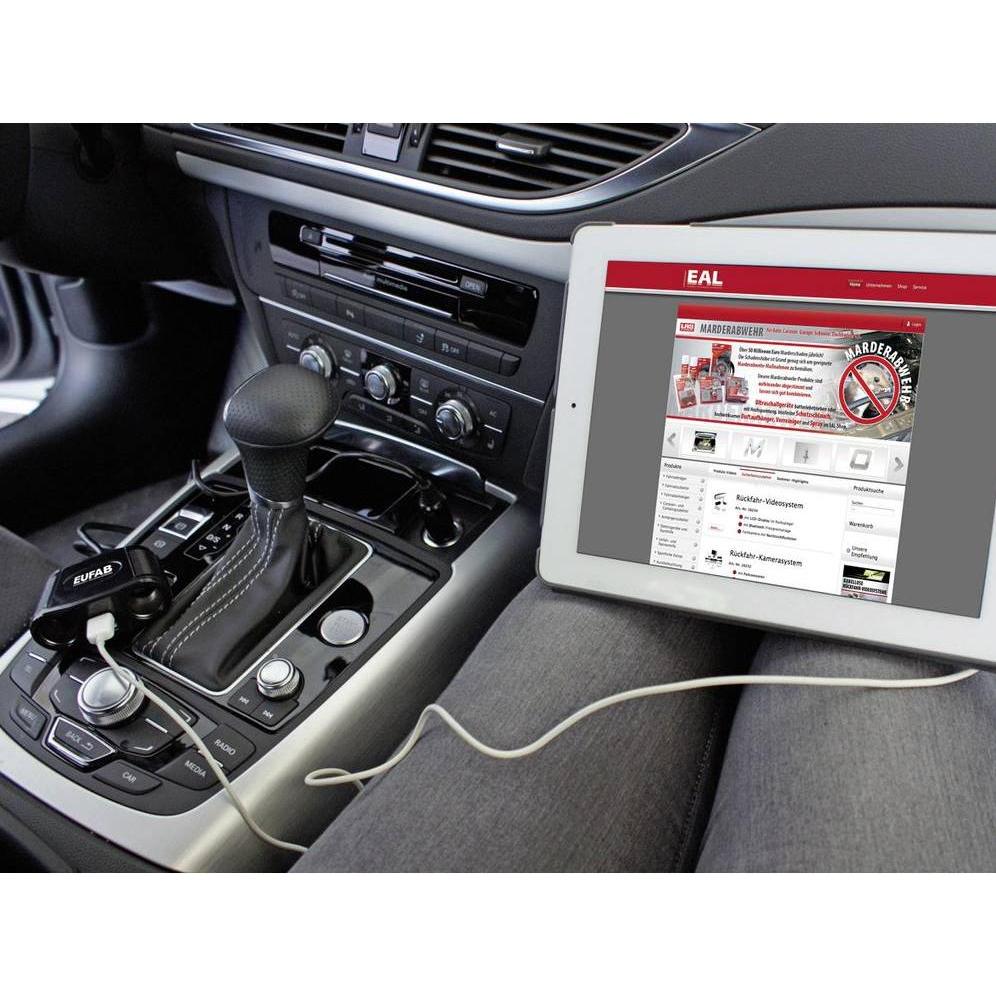 Thumbnail - Eufab KFZ-Steckdose 4 in 1, Auto Adapter, Schwarz