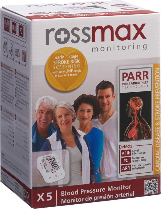 Produktbild Rossmax Blutdruckmessgerät Digital mit PARR-Technologie X5 (Blutdruckmessgerät Oberarm)