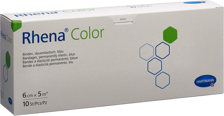 Produktbild Rhena Color Elastische Binden 6cmx5m blau offen