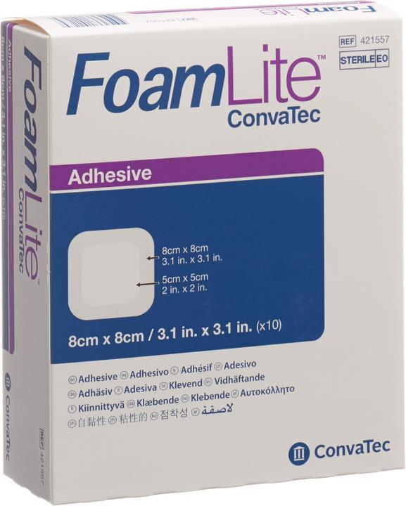 Produktbild ConvaTec Silikon-Schaumverband 8x8cm (10 x)