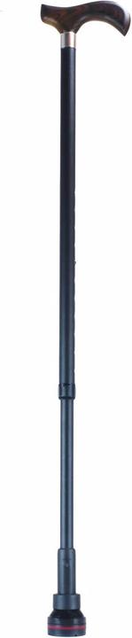 Actual product image Dr. Cane Metallstock 78-103cm schwarz Derbygriff auf Hartholz, >180kg