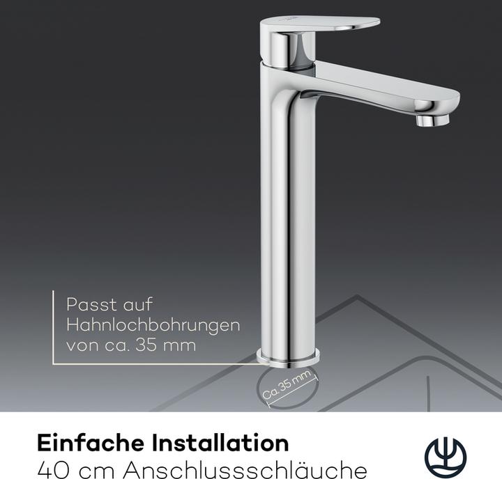 Immagine prodotto Kludi X1 Waschtischarmatur, Grösse XL, ohne Ablaufgarnitur