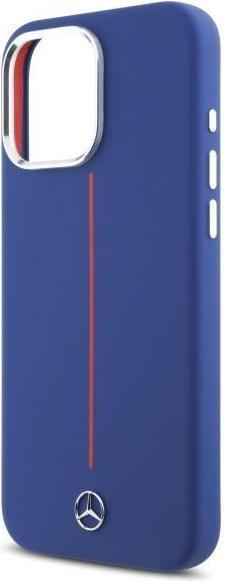 Immagine prodotto Mercedes MEHMP16X23SUMRV iPhone 16 Pro Max 6.9" granatowy/navy hardcase Silicone Red Stripe MagSa (Apple iPhone 16 Pro Max)