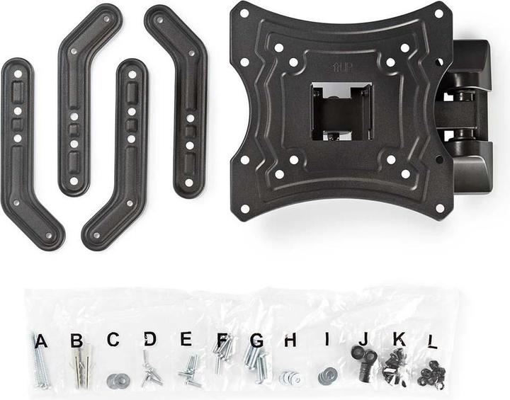 Produktbild Nedis Vollbewegliche-TV-Wandhalterung - 23-55 " - 30 kg - 67 mm - Kippbar - Drehbar - Stahl / Kunsts (Wand, 30 kg, 23" - 55")