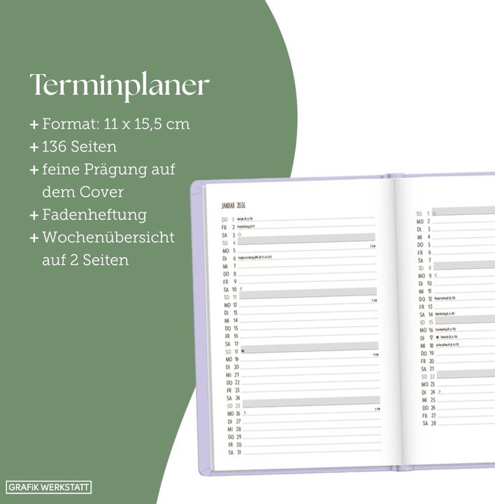 Actual product image Schedule planner (A6, 1 week / 2 pages)