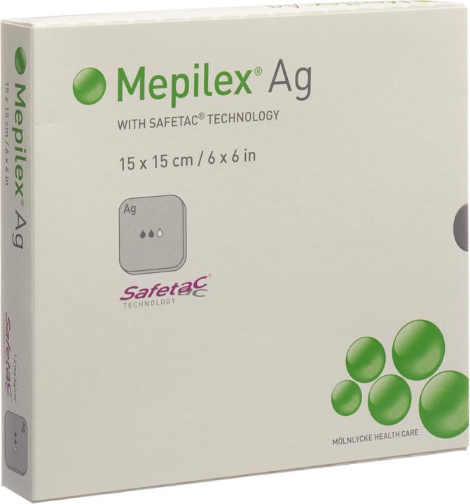 Produktbild Mepilex Ag Schaumverband Safetac 15x15cm Silikon (5 x)