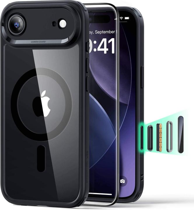 Immagine prodotto ESR Classic Hybrid Magnetic Case (Camera Control), for iPhone 17 Air, Clear Black (Apple iPhone 17, Apple iPhone Air)