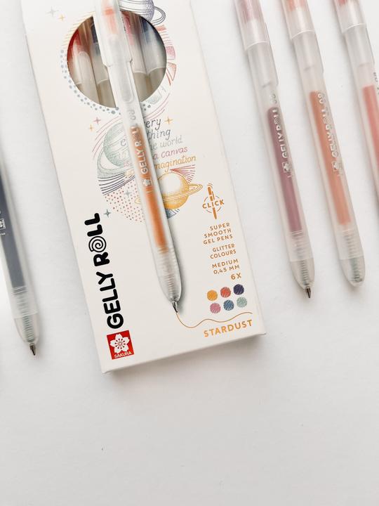 Productafbeelding Sakura Gelly Roll Retractable Classic Gelschreiber transparent 0,45 mm, Schreibfarbe: farbsortiert (Blauw, Groen, Lila, Oranje, Rood, Roze, 1x)