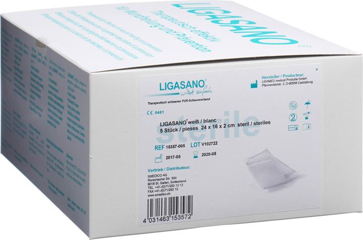 Produktbild Ligasano Schaumstoff Kompressen 24x16x2cm steril