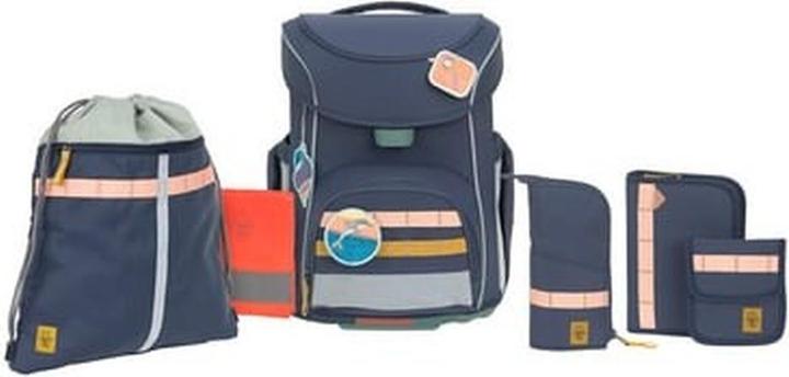 Actual product image Lässig Schulranzen-Set 6-tlg. Slim Unique navy (21 l)