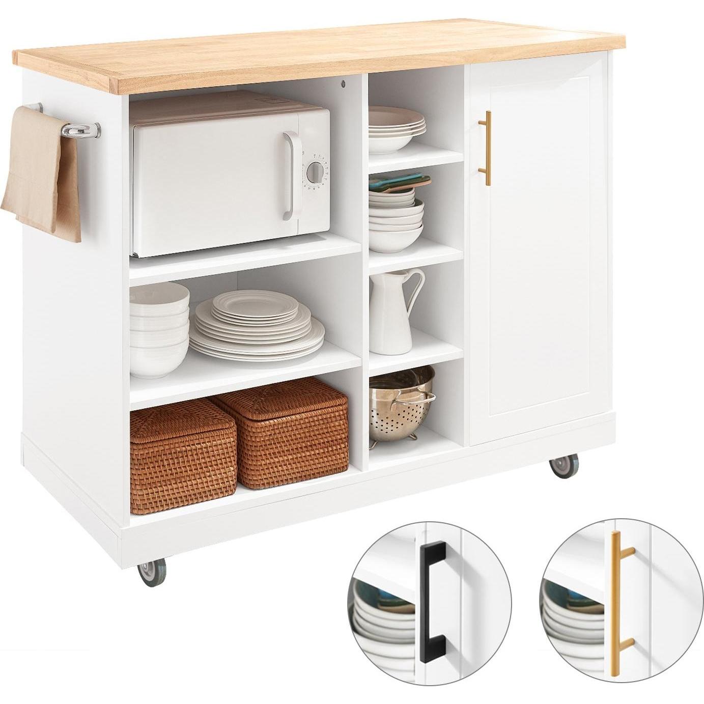 SoBuy, Regal, Kücheninsel (127 x 48 x 94 cm)