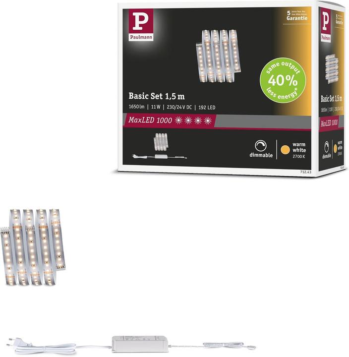 Immagine prodotto Paulmann MaxLED 1000 Basisset (Bianco caldo, 150 cm, Interno)