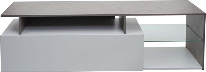 Immagine prodotto Mendler Porta TV HWC-L35, legno 47x170x40cm vano portaoggetti, aspetto cemento bianco (47 x 170 x 40 cm)