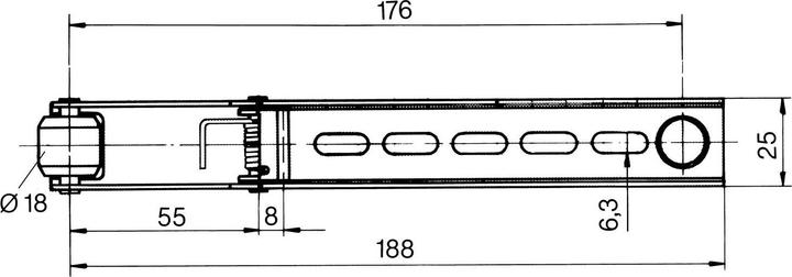 Produktbild Dormakaba Mitnehmerklappe MK 396 (Balkontür, Eingangstür, Holztür, Zimmertür, Indoor)