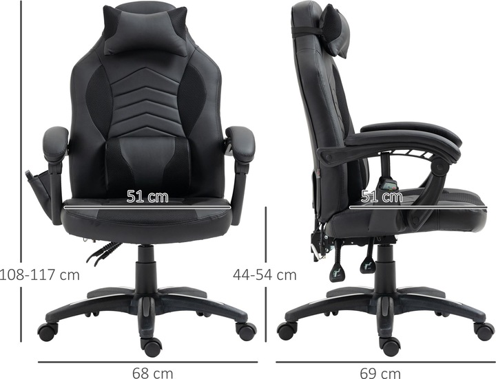 Produktbild Homcom Bürostuhl mit Wärmefunktion