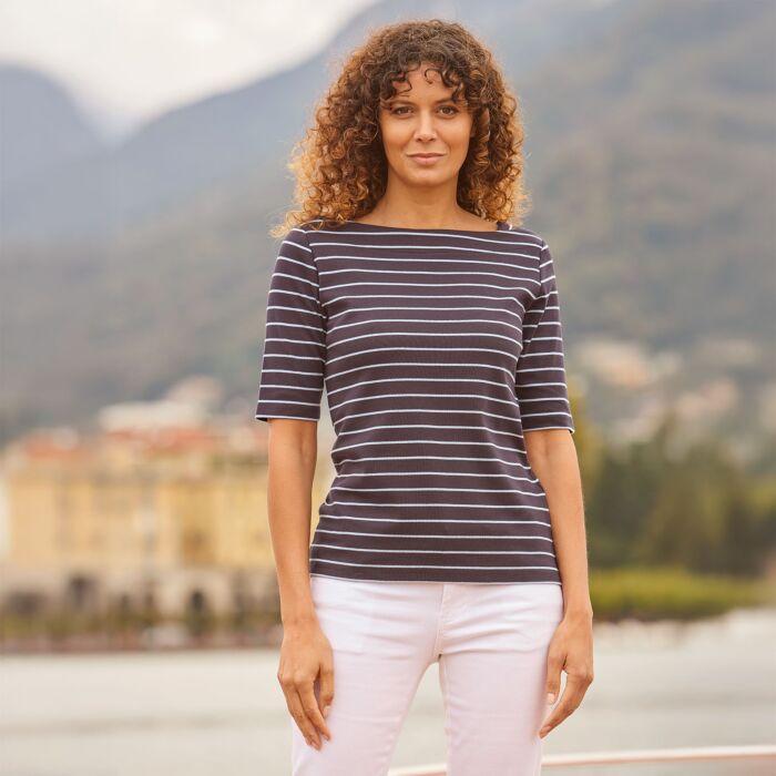 Produktbild Artime Shirt, gestreift mit Karreeausschnitt (L)