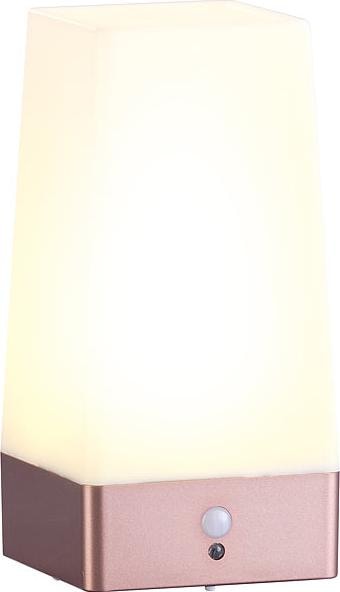 Produktbild Lunartec 2er Set LED Akku Tischlampe mit PIR Bewegungssensor, warmweiss, eckig