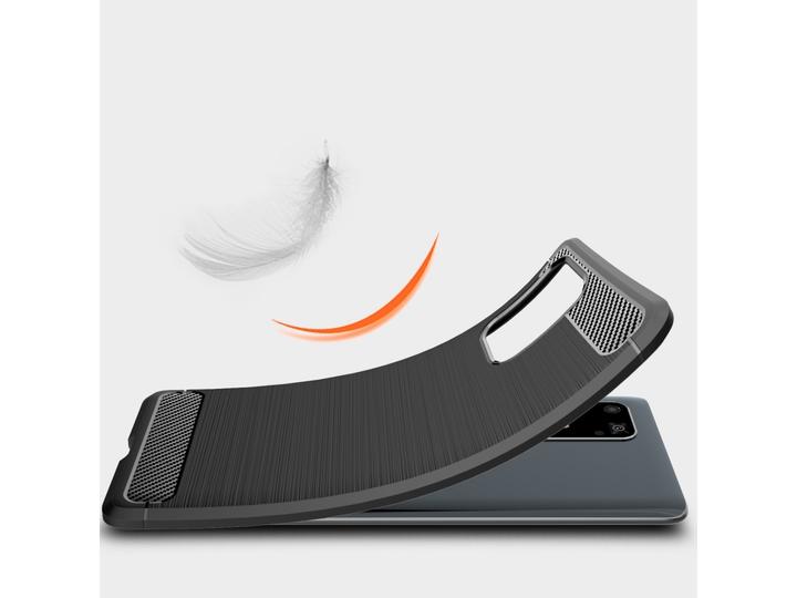Actual product image Screenguard Samsung Galaxy S10 Lite Cover Carbon Brushed Soft TPU (Samsung Galaxy S10 Lite)