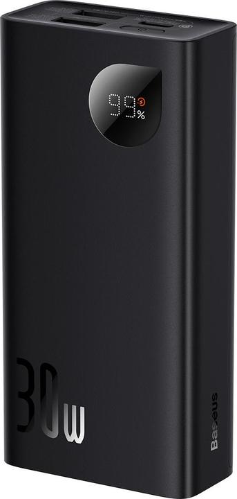 Image du produit Baseus Powerbank Adaman2 10000 mAh, 2xUSB, USB-C, 30 W (noir) (10000 mAh, 30 W, 37 Wh)