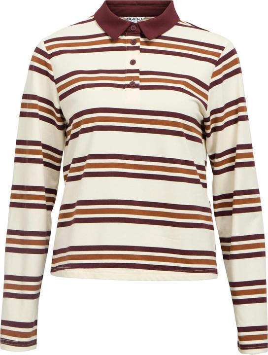 Image du produit Object Gestreiftes Langarm-Poloshirt (XL)