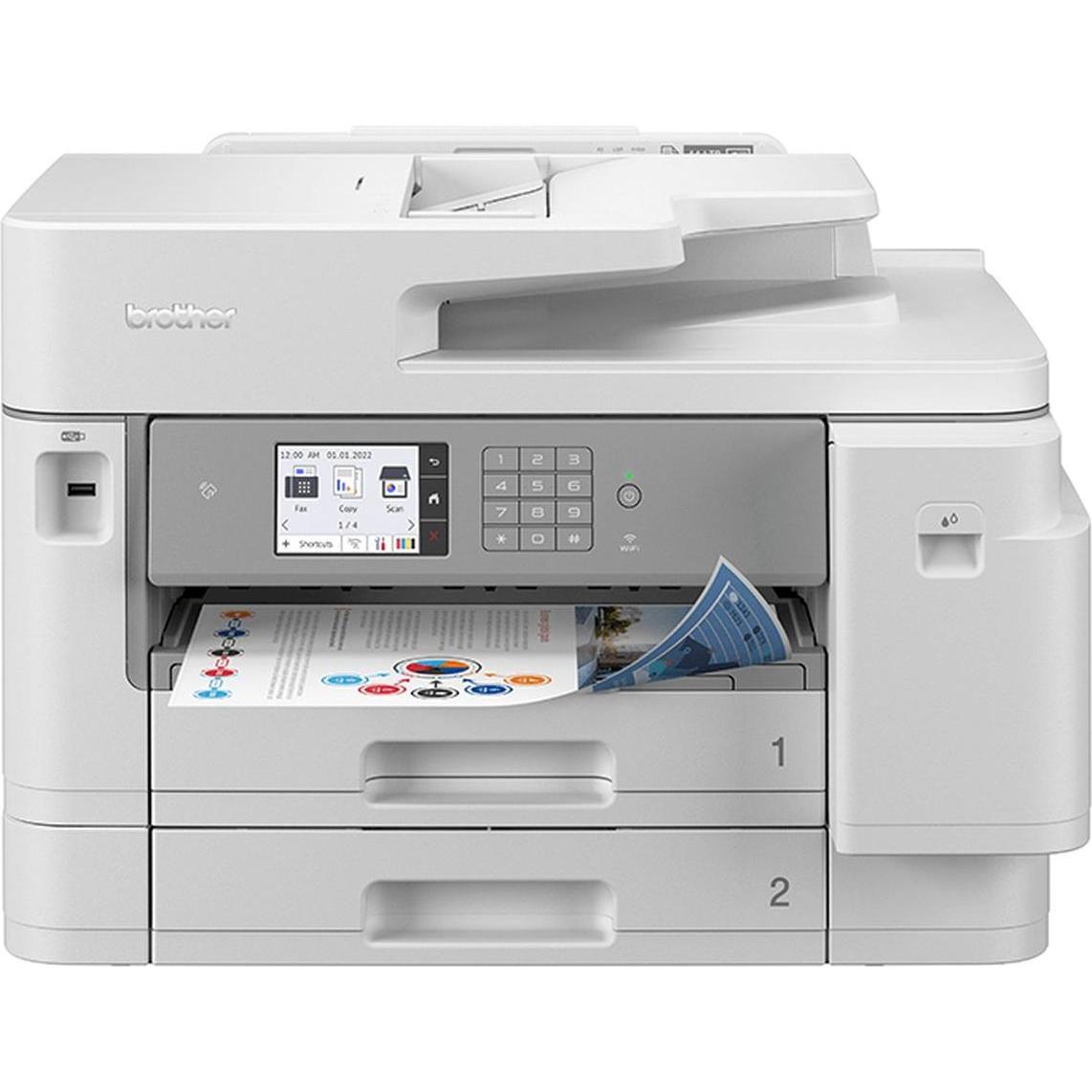 Brother MFCJ5955DWG4 inkjet multifunction printer 30 ppm (Tintenpatrone, Farbe), Drucker, Weiss