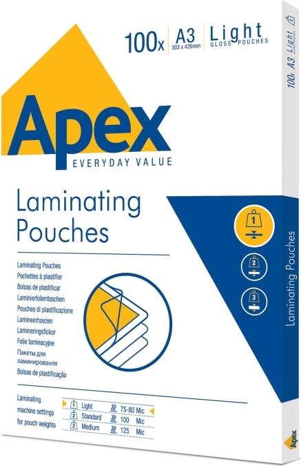 Produktbild Fellowes Laminiertasche A3 6001901 glanz, 75my 100 Stk (A3, 100 Stück, 75 µm)