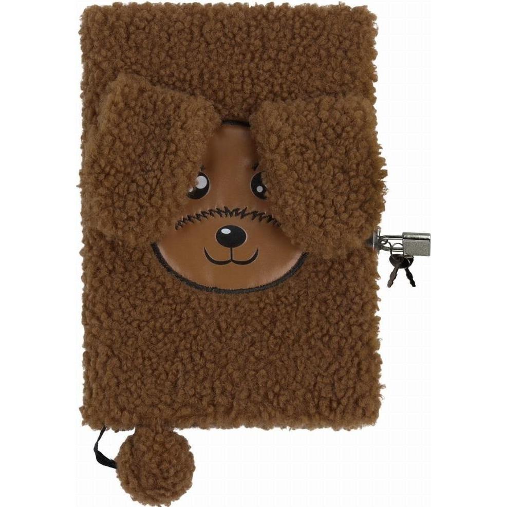 Derform, Quaderni + Bloc notes, Plüsch-Tagebuch mit Vorhängeschloss Hund