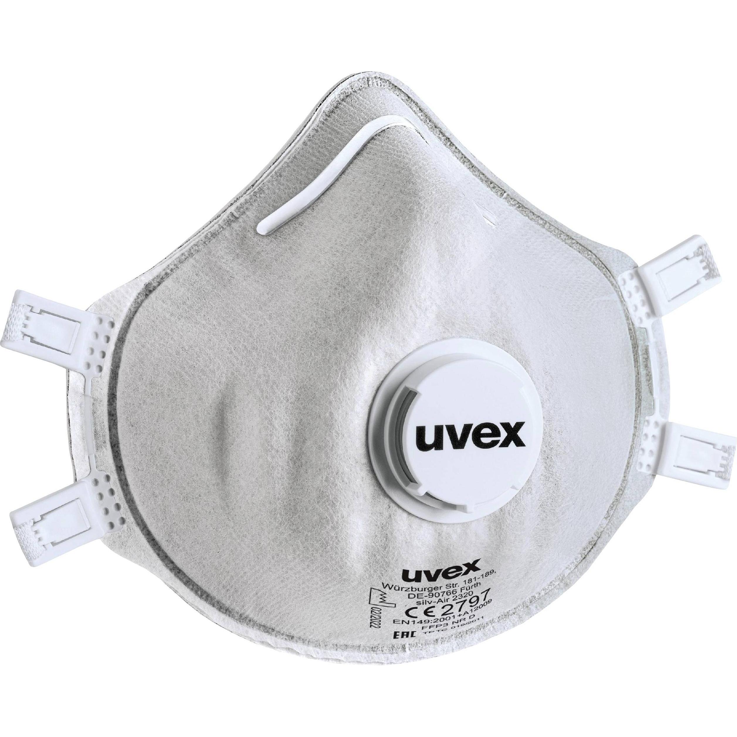 Uvex Safety, Maschera respiratoria, Maschera sagomata uvex silv-Air c 2320 FFP3 (FFP3, 15 x)