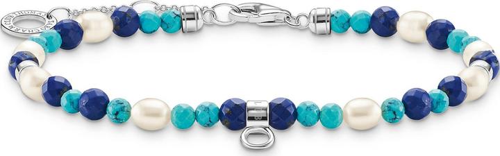 Immagine prodotto Thomas Sabo Bracciale con pietre e perle blu (19 cm, Argento 925)
