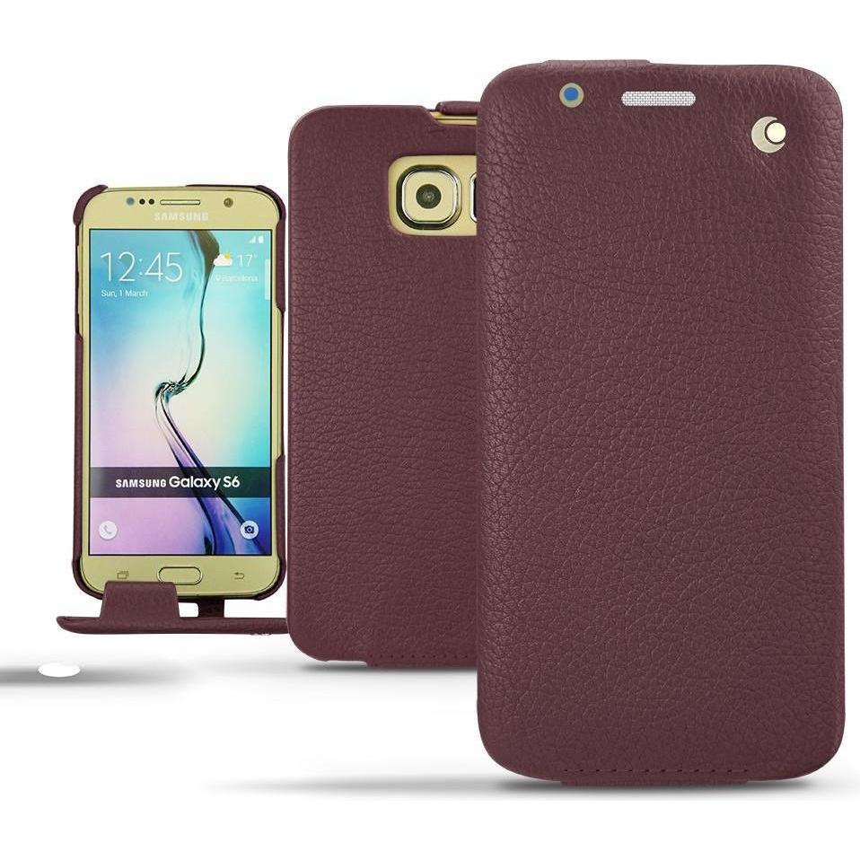 Noreve Lederschutzhülle vertikal (Samsung Galaxy S6), Smartphone Hülle, Violett