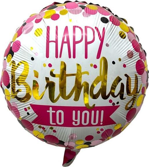 Actual product image MICA Festival Foil balloon - Happy Birthday - round - approx. 45 cm