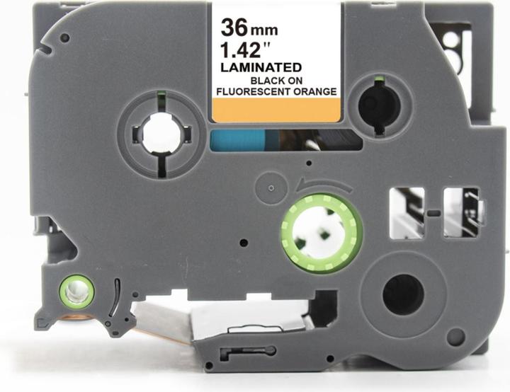 Produktbild Hermex Alternatives Etikettenband zu Brother TZe-B61 Beschriftungsband (3.60 cm, Orange)