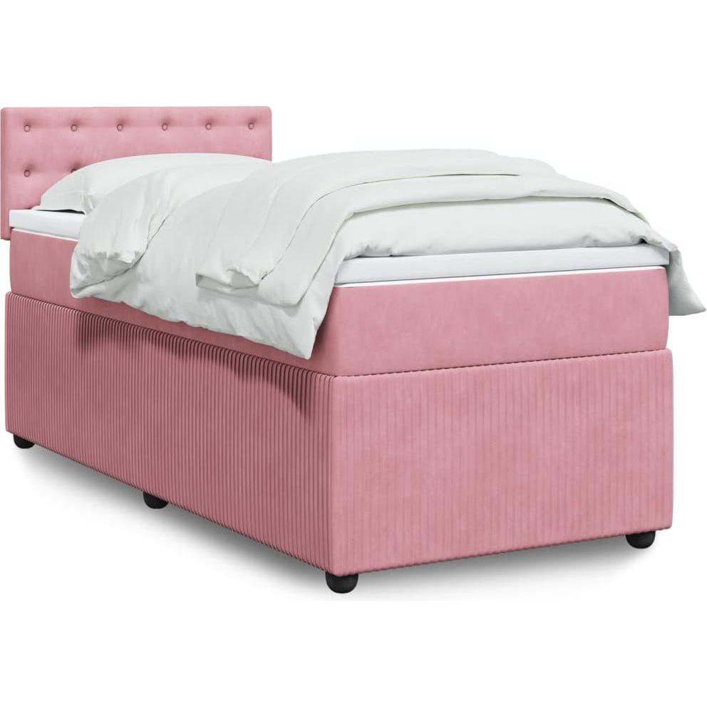 VidaXL, Bett, Bo x springbett mit Matratze 90 x 190 cm Samt (90 x 190 cm)