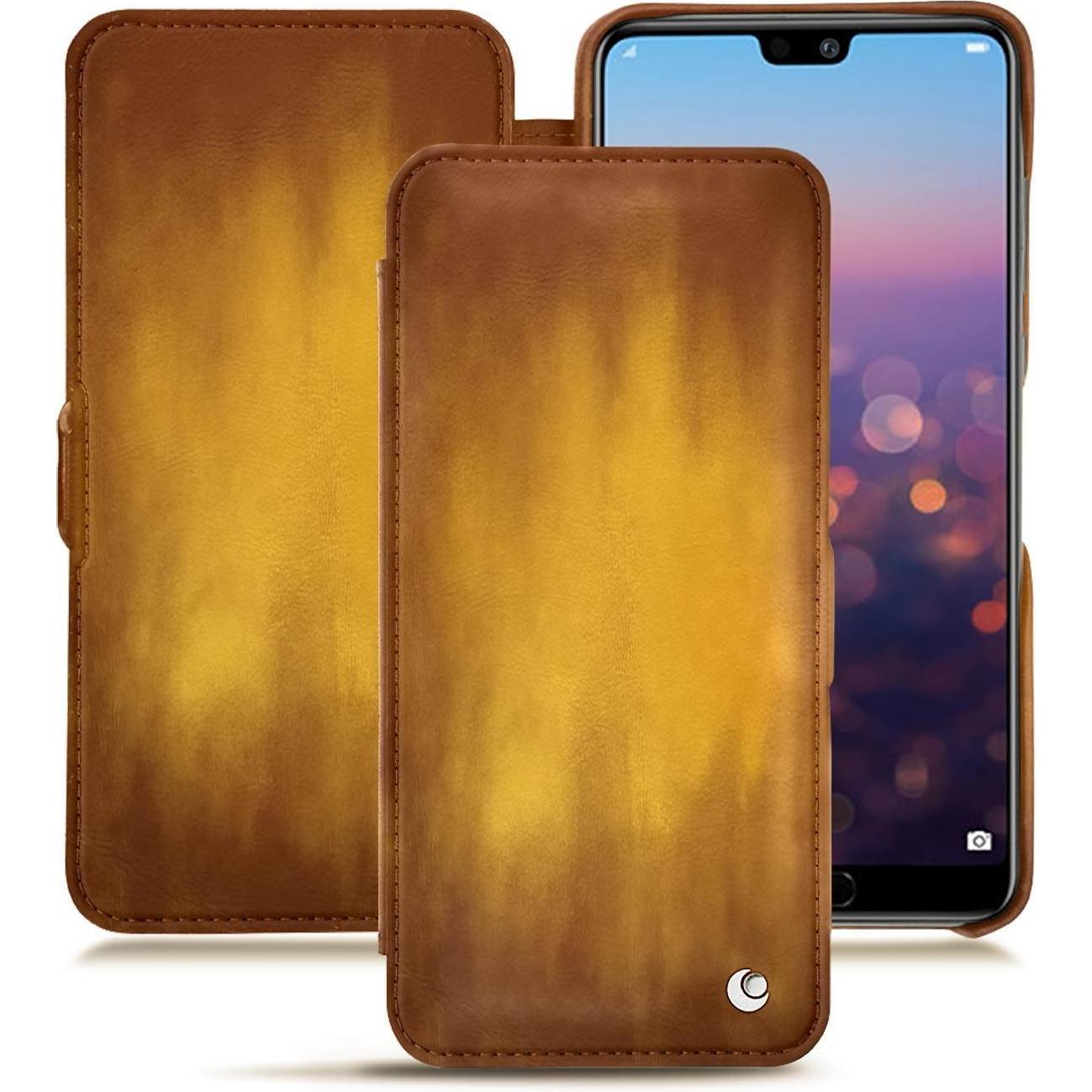 Noreve Lederschutzhülle horizontal (Huawei P20 Pro), Smartphone Hülle, Gold