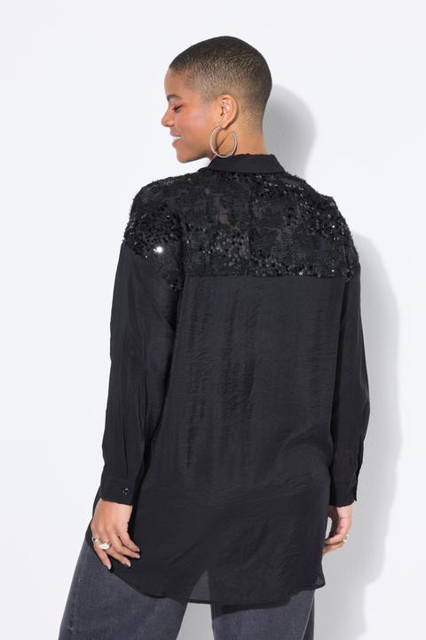 Immagine prodotto Studio Untold Blusa dal taglio oversize con frange e paillettes sulle spalle (46, 48)