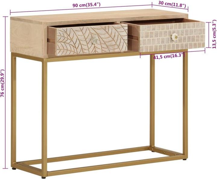 Image du produit vidaXL Konsolentisch (30 x 90 x 76 cm)