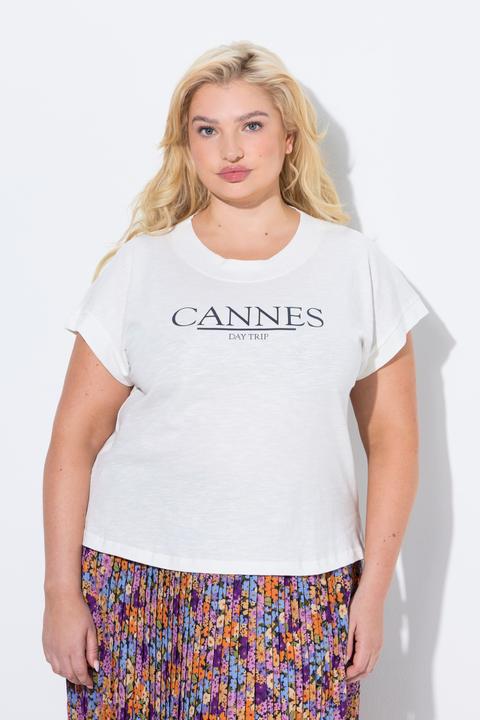 Produktbild Ulla Popken T-Shirt, Schriftmotiv, Oversized, Rundhals, Halbarm (50, 52)