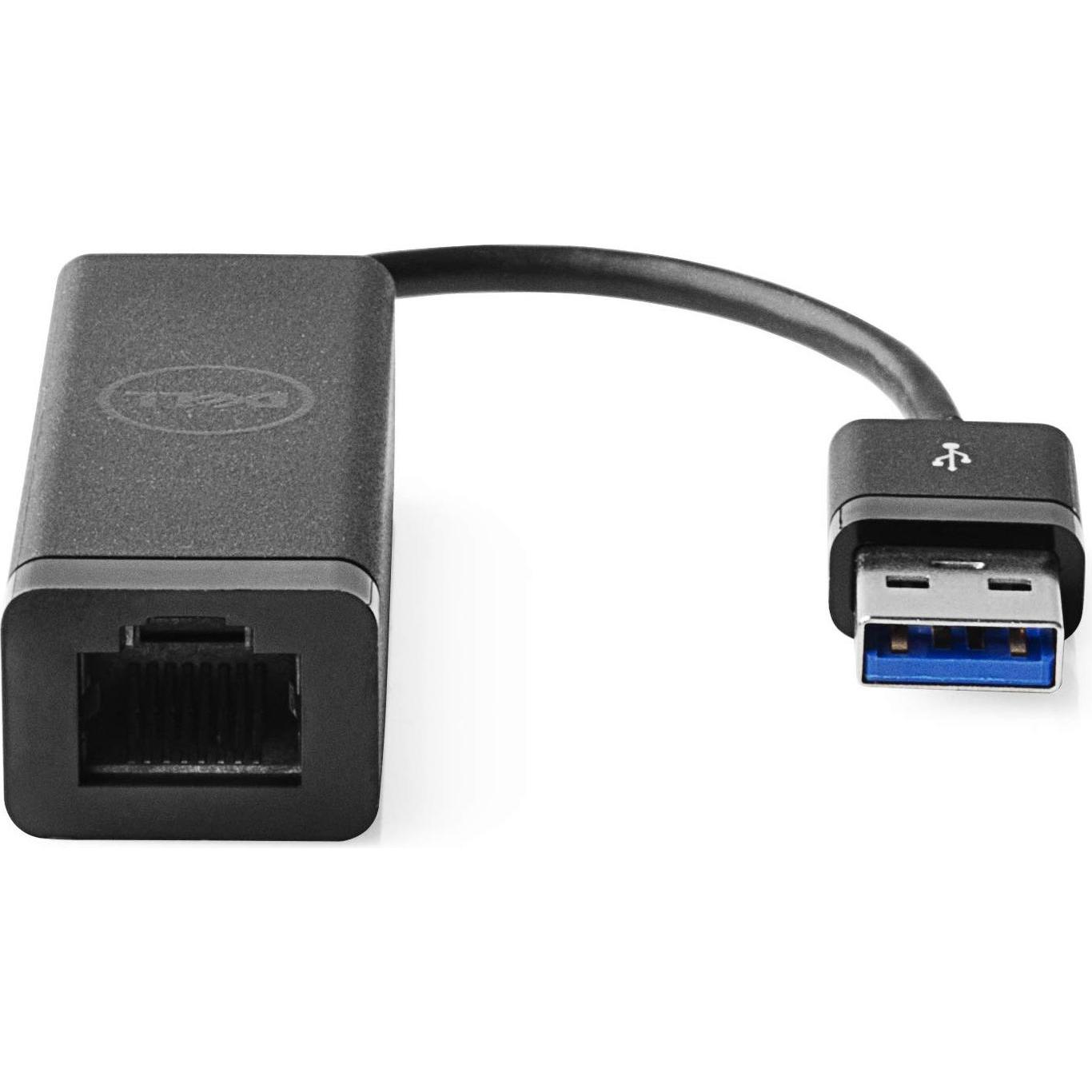 Dell USB Typ-A zu (RJ45, 15 cm), Adattatore dati + video, Nero