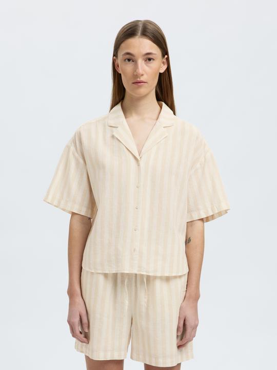 Immagine prodotto Selected Kurzarm Bluse aus Leinengemisch (38)