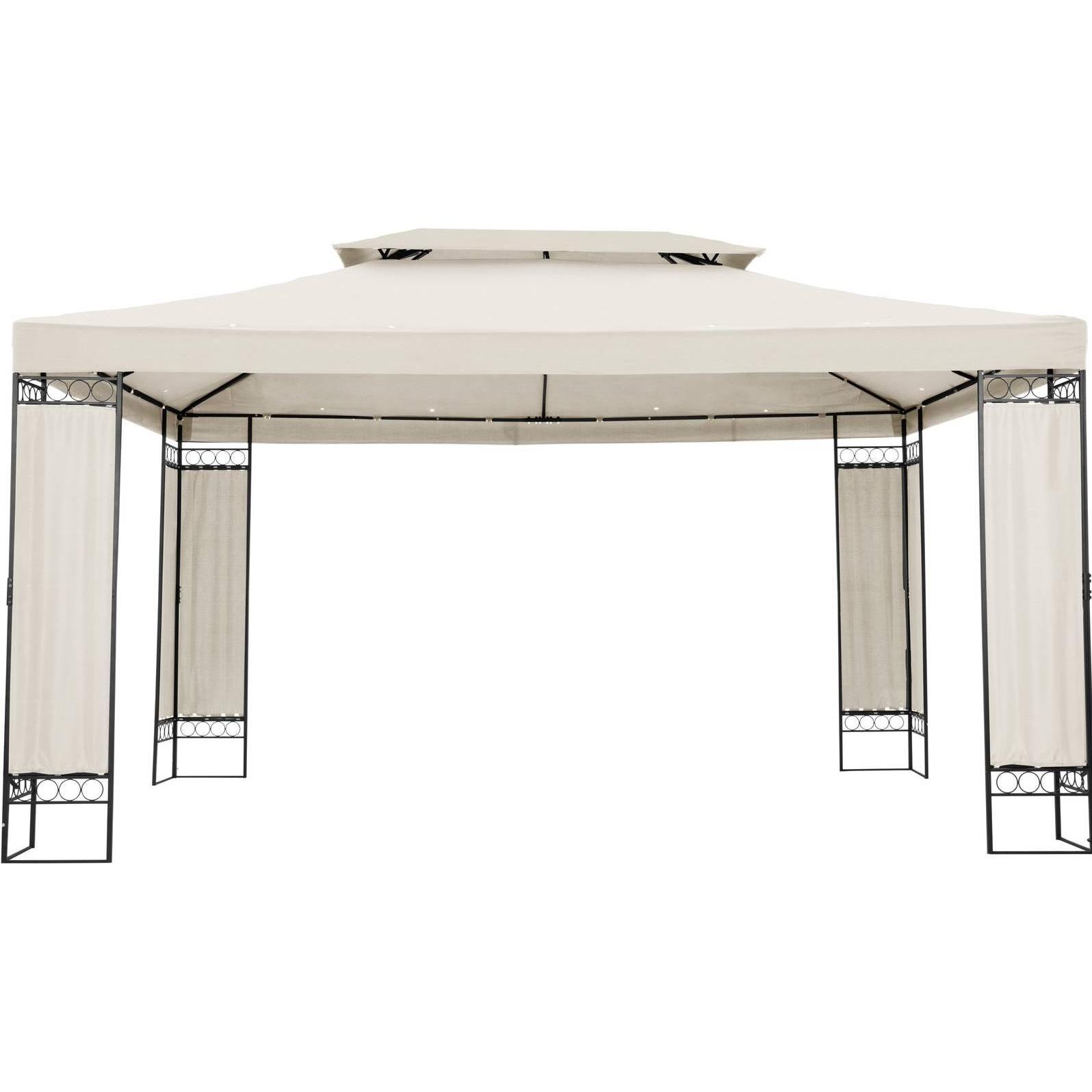 Thumbnail - Uniprodo, Pavillon, UNI PERGOLA 3X4BF Gartenpavillon Pavillon Festzelt Partyzelt Stahl 3x4m Beige (394 cm, 294 cm)