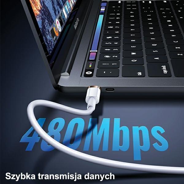 Produktbild Usams USB USB-C Cable - Lightning 1.2m White (SJ484USB02) (1.20 m, USB 3.2 Gen 2, 20 W)