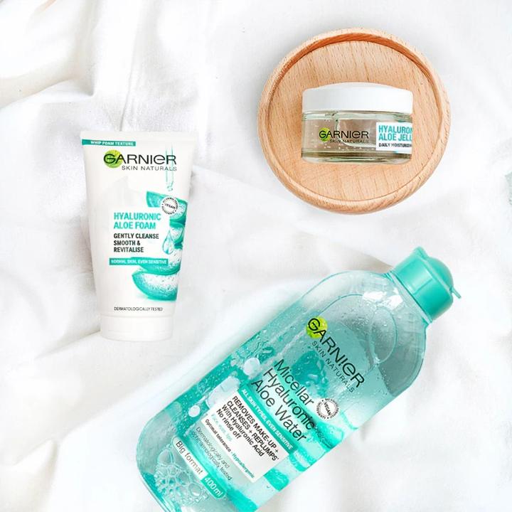 Actual product image Garnier Skin Naturals Hyaluronic Aloe Foam (Cleansing Foam, 150 ml)