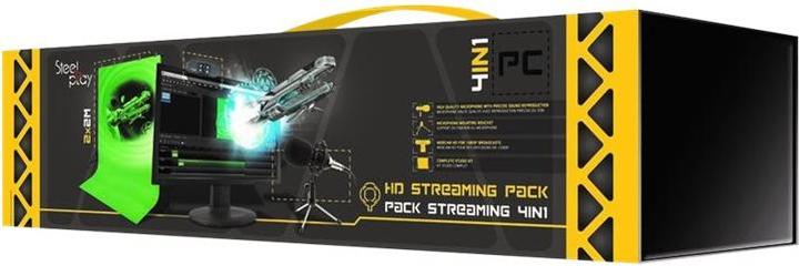 Produktbild Steelplay Pro HD Streamers 4 in 1 Pack Mikrofon + Webcam + Greenscreen + Stative (2 Mpx)