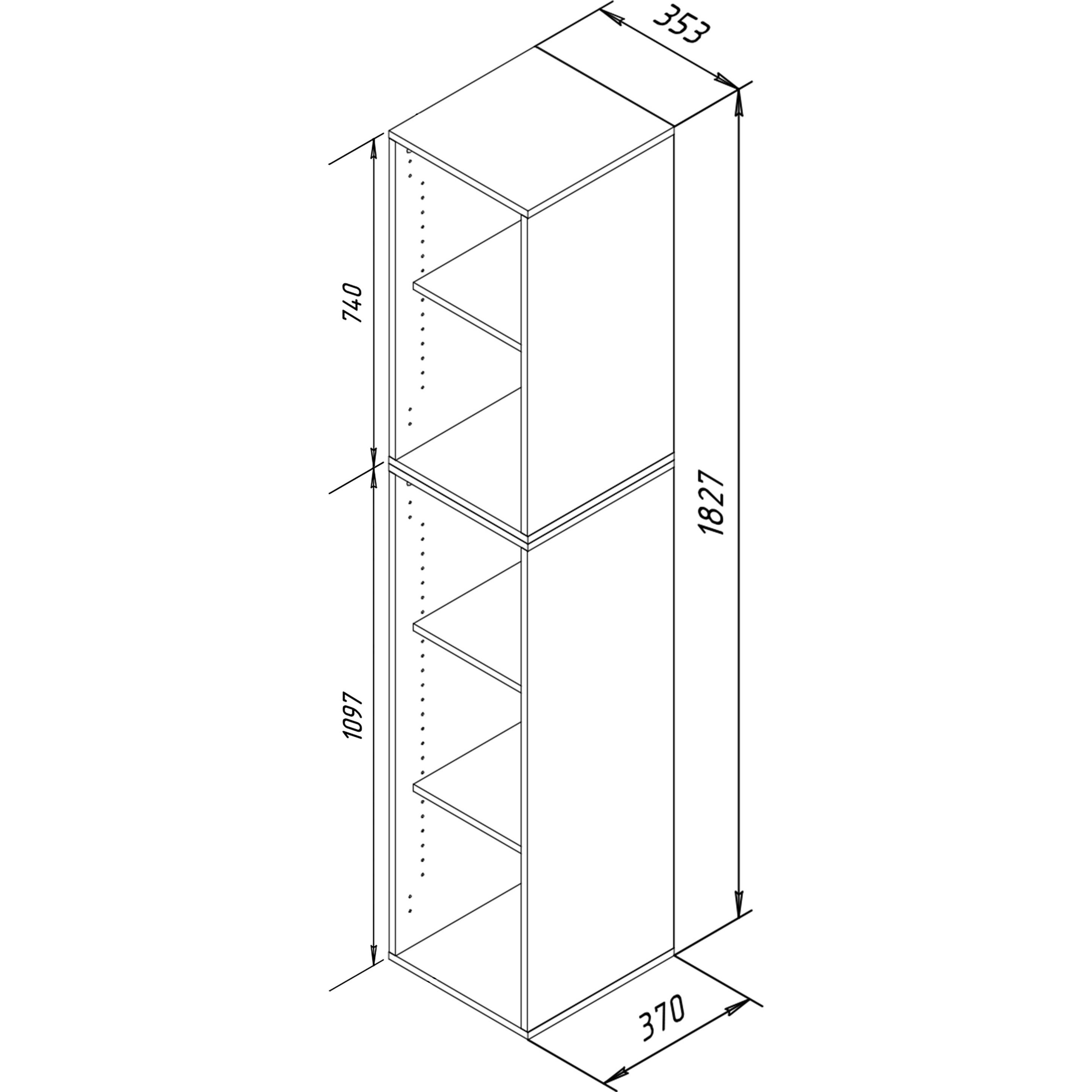 Thumbnail - VCM, Aktenschrank, Holz Büroschrank Aktenregal Lona l 5 Fächer (35 x 37 x 183 cm)