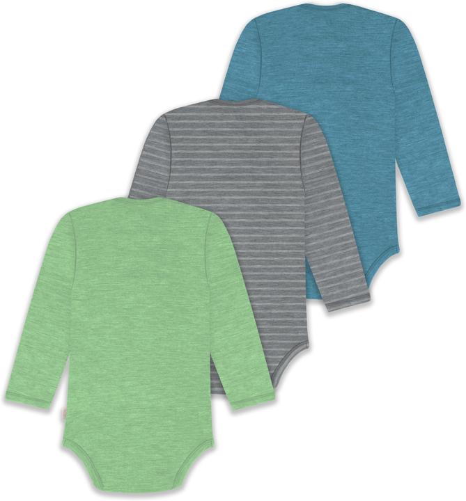 Produktbild Normani 3er Pack Baby Merino Body Langarm „Auckland" - 9383 (80)