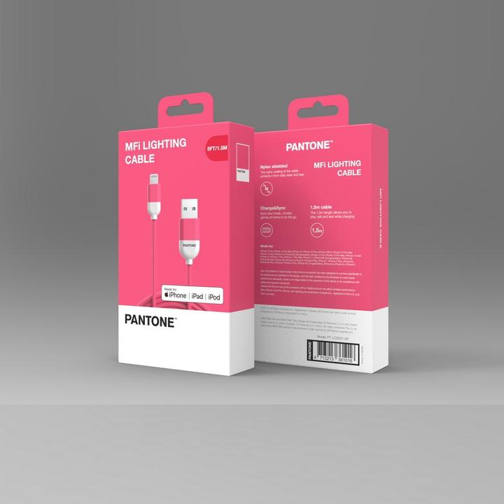 Produktbild Pantone Celly PT-LCS001-5P Handykabel Rosa 1,5 m USB A Lightning (1.50 m, USB 3.0)